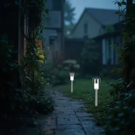 casativo-lighting Wegeleuchte Solar 10,0 cm 12er Set mit Erdspiess Dämmerungssensor Silber