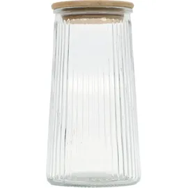 Excellent Houseware Glasbehälter 11 x 11 x 21,2 cm 1-tlg. braun transparent