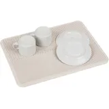 Wenko Damon schnelltrocknende Diatomit Abtropfmatte Küche Silikonfüße wasserabsorbierend Schleifpapier 40 x 30 x 0,9 cm beige