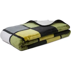 Gözze Cashmere-Feeling Antigua 150 x 200 cm grün/anthrazit/weiß