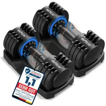 DH FitLife FitLife Verstellbare Kurzhanteln 2 bis 12 kg 2er Set schwarz