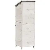vidaXL Gartenhaus 59,5 x 56 x 176,5 cm weiß