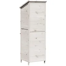 vidaXL Gartenhaus 59,5 x 56 x 176,5 cm weiß