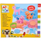 Simba Spielsand Set Einhorn 3x200g Sand Plattform 3D Form 4 Flügel 4 Auge 1 Sticker 2 Ausstechform