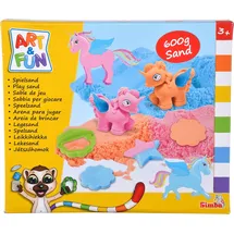 Simba Spielsand Set Einhorn 3x200g Sand Plattform 3D Form 4 Flügel 4 Auge 1 Sticker 2 Ausstechform