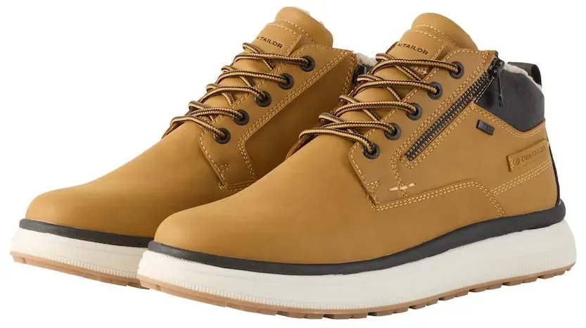 TOM TAILOR Herren Wasserdichte Schnürschuhe, braun, Uni, Gr. 40
