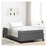 vidaXL Boxspringbett 120 x 200 cm Dunkelgrau