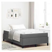 vidaXL Boxspringbett 120 x 200 cm Dunkelgrau