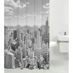 Sanilo Duschvorhang, Polyester, Skyline New York - grau