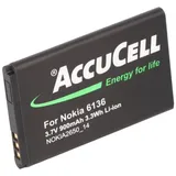 AccuCell Akku passend für Tiptel 6112 Akku mit 3,7 Volt und 900mAh