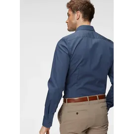 Olymp Businesshemd OLYMP No. Six super slim, Herren, Gr. 39, Normaler Arm, blau (rauchblau), 97% Baumwolle, 3% Elastolefin, Hemden,