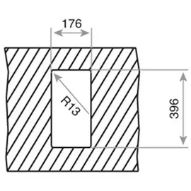 Teka Be Linea RS15 18.40 Unterbau Becken mittig edelstahl