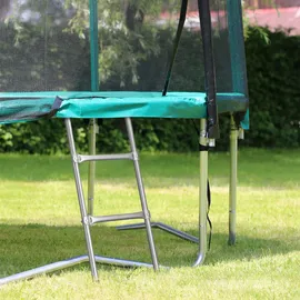 Relaxdays Trampolin Leiter Silber 76 cm