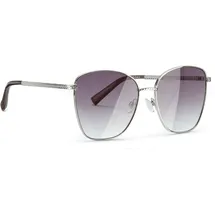 LASCANA Sonnenbrille LASCANA, Damen, silber (silberfarben), Sonnenbrillen Sonnenbrille, modische Sonnenbrille mit großen Gläsern, Damenbrille, Sonnenschutz