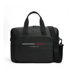 Tommy Hilfiger für Herren. AM0AM13198 Foundation Laptop-Tasche schwarz (OSFA), Lässig, Polyurethan