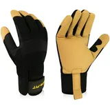 Intra-FIT Vibrationsschutzhandschuhe ISO10819 EN388 Vibrationsschutz-Sicherheitshandschuhe Schlagfeste Mechanikerhandschuhe Antivibrations MechanicsHandschuhe Schock-Absorber Arbeitshandschuhe (L)