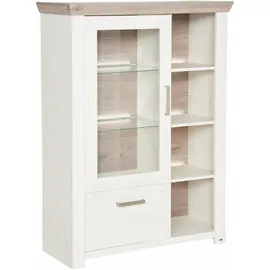 Set One by Musterring Highboard »York«, Typ 13 und 14, mit Glastür und Schubkasten, 3 Farbvarianten, B 105 cm