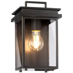Glenview Kleine Wandlaterne mit 1 Licht, Antikbronze
