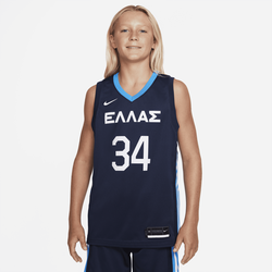 Griechenland (Road) Nike Basketballtrikot für ältere Kinder - Blau, L