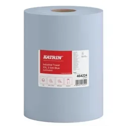 Putzrolle KATRIN Putztuchrollen XXL 500, 3-lagig, blau, 1.000 Abrisse, 2 Rollen, gesamt 1000 m, für den täglichen Bedarf