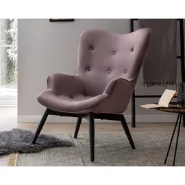 SalesFever Relaxsessel Anjo Webstoff 80 x 92 x 99 cm Grau