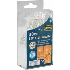 IDENA 30er LED Lichterkette transparent 2,6 m