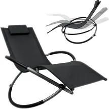 MuCoLa Schaukelliege 160 x 80 x 90 cm anthrazit klappbar