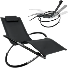 MuCoLa Schaukelliege 160 x 80 x 90 cm anthrazit klappbar