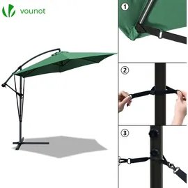 VOUNOT Ampelschirm 300 cm Grün