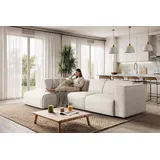 otto home Ecksofa Merid L-Form, jederzeit durch Module erweiterbar, B/T/H: 295/162/70 cm Struktur Ottomane links beige/creme