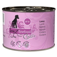 dogz finefood Hundefutter nass - N° 10 Lamm - Feinkost Nassfutter für Hunde & Welpen - getreidefrei & zuckerfrei - hoher Fleischanteil, 6 x 200 g Dose
