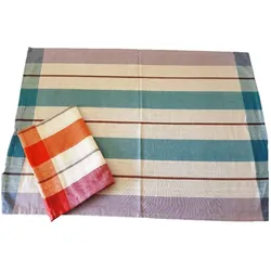EXKLUSIV HEIMTEXTIL Küchentücher, Geschirrtücher Haushaltstücher 10er Set 5 rot+5 blau gestreift