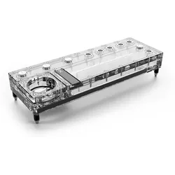 Alphacool Core Distro Plate, Behälter, Acryl, Transparent, 3-Pin JST + 3-Pin 5V,