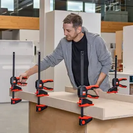Bessey Einhandzwinge Kunststoff/Polyamid/ Stahl 110 mm schwarz/rot