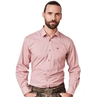 KRÜGER BUAM Trachtenhemd Herrenhemd 'Igor' mit Muster 911765, Rot rot 3XL