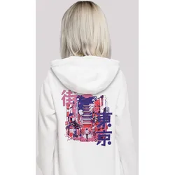 Kapuzenpullover F4NT4STIC "Tokio City", Damen, Gr. M, weiß, Obermaterial: 65% Baumwolle, 35% Polyester, casual, relaxed fit, Langarm, Pullover, Hoodie, Warm, Bequem