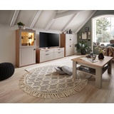 TOM TAILOR HOME »Colored Macrame«, rund, Handweb Teppich, reine Wolle, handgewebt, mit Fransen, Scandi Design, beige /