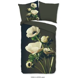 Muller Textil Leipzig Blumen Grün 135 x 200 cm + 2 x 80 x 80 cm