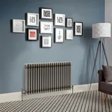 Röhrenheizkörper Horizontal 60cm x 101cm, 3-lagig - Lackiertes Rohmetall – Regent Hudson Reed