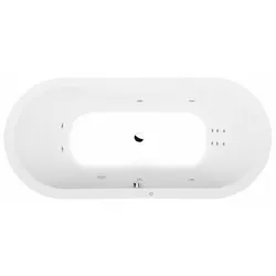 VIVA O HYDRO Whirlpool Badewanne, 185x80x47cm, weiss