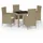 vidaXL Garten-Essgruppe 5-tlg. Beige