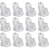 vidaXL Stuhlhusse Weiß 12er Set