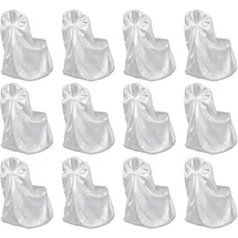 vidaXL Stuhlhusse Weiß 12er Set