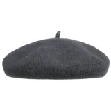 Barascon Baskenmütze (1-St) Wollbaske mit Futter, Made in the EU grau 55 cm