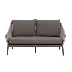 Apple Bee Bijou Lounge Sofa 2-Sitzer Rope Aluminium taupe 145cm