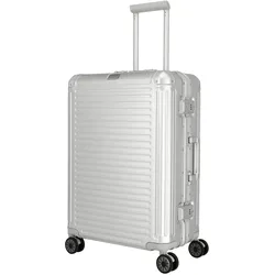 Travelite Aluminium Trolley 4 Rollen M NEXT silber