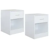 Hti-Living Nachtschrank 2er Set Thekla Weiß
