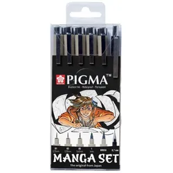 SAKURA Manga-Set PIGMA, 6er Etui