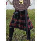 Battle Merchant Kostüm 8 Yard Kilt, Schottenrock, Black Stewart Tartan, Taille 38 in. (M)