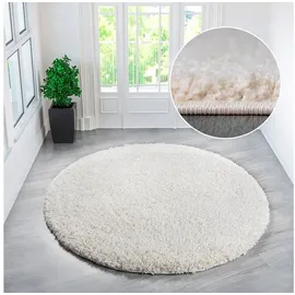 OTTO home Hochflor-Teppich OTTO HOME "Viva Shaggy, in Standard- und Premium-Qualität, 30 mm oder 45 mm Höhe" Gr. 9, beige (creme), H:30mm Ø:140cm, Kunstfaser, Teppiche, Uni Farben, einfarbig, weich, kuschelig, Läufer, Kundenliebling